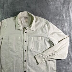 L.L.Bean Mens Beige Button Down Shirt Long Sleeve Workwear Traditional Fit